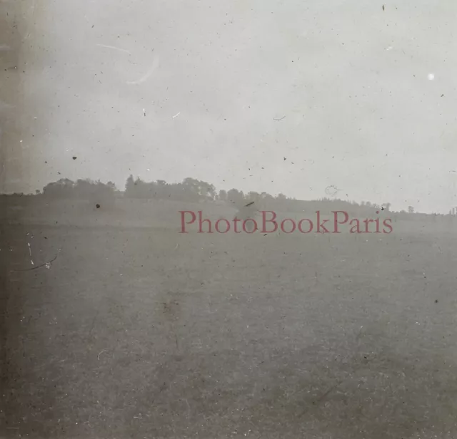 Landscape Fields c1930 Photo Stereo Glass Plate Vintage V17T13n