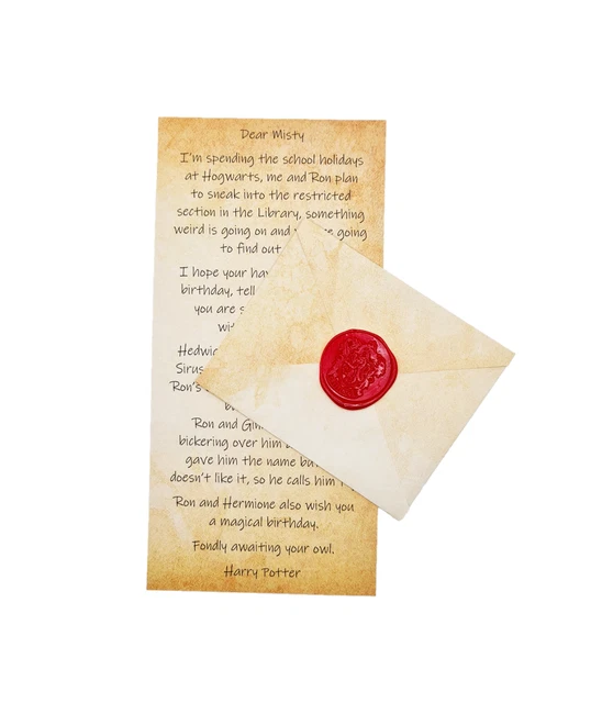 PERSONALISED HAPPY BIRTHDAY Letter from HARRY POTTER Hogwarts Letter