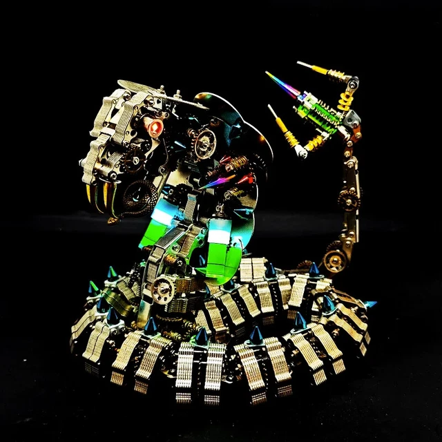 DIY METAL KING Cobra Rattlesnake Kit Mechanical 3D Puzzle Snake Models