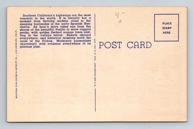 CA- California, Aerial Landmarks Map View, Vintage Postcard 2