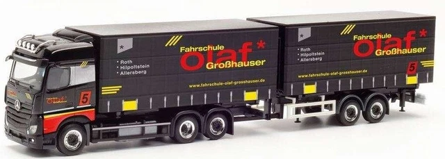 NZG 1/43 Mercedes 2433L 6x2 Porteur Avec Remorque Auto-portée Volume Réf 336