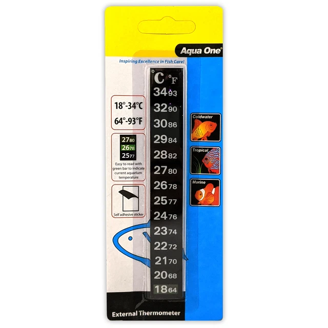 Aquarium Lcd Digital Stick On Thermometer Fish Tank Adhesive Window Water Strip