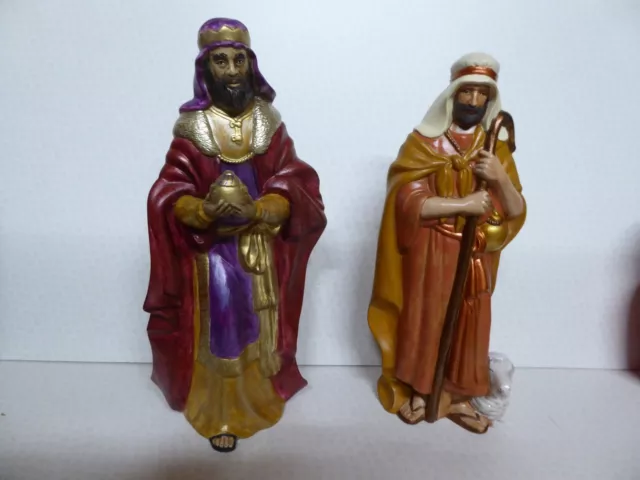 Un paio di figure presepi vintage 12" saggio e pastore Duncan Enterprises 1994