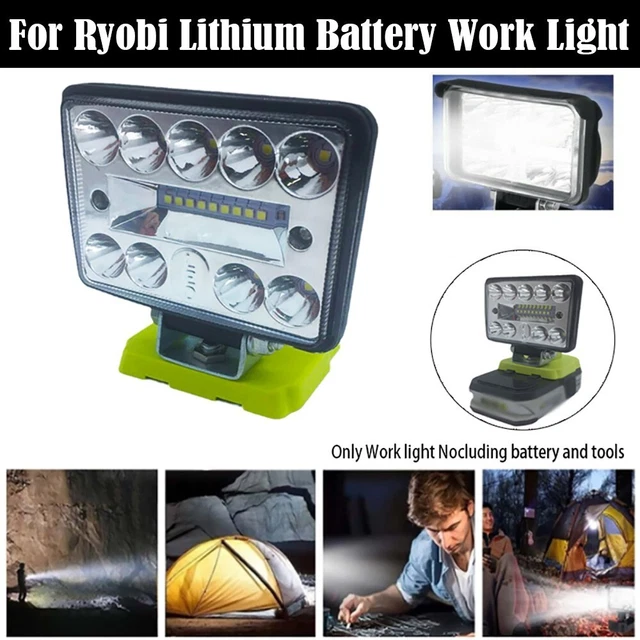 Lampe de travail DEL polyvalente et portable pour lampe à outils Ryobi 18V 30W
