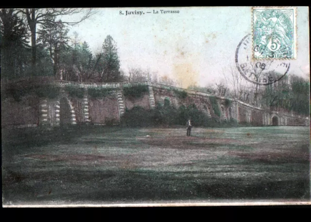 JUVISY (91) LA TERRASSE / PARC animé en 1906