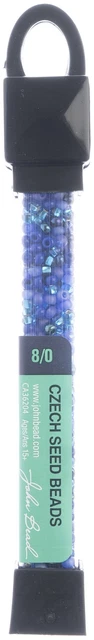 John Bead Czech Seed Beads 24g-8/0 Deep Sea Mix - 2 Pack