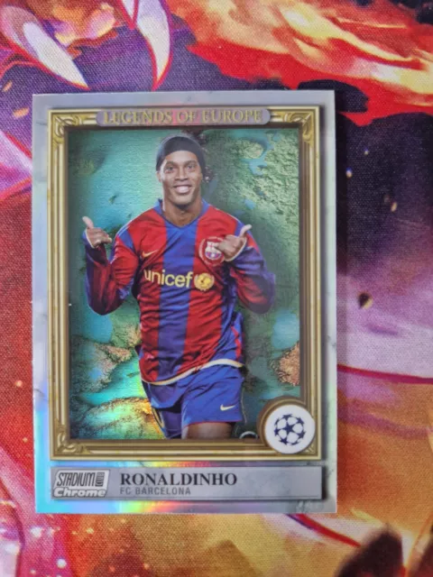 2022-23 Topps Stadium Club Chrome Ronaldinho FC Barcelona Legends of Europe