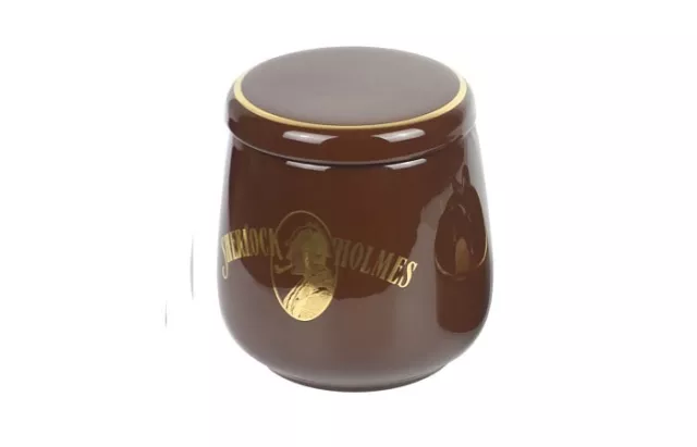 "Sherlock Holmes Classic" Ceramic Tobacco Jar -  Brown