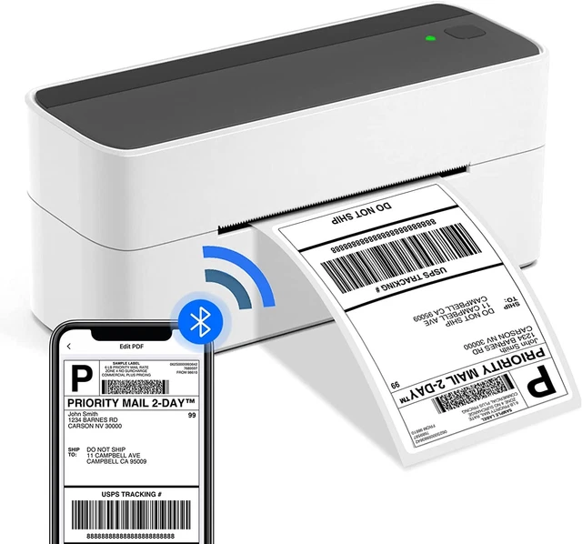 BLUETOOTH THERMAL SHIPPING Label Printer 4x6 Label Marker Machine