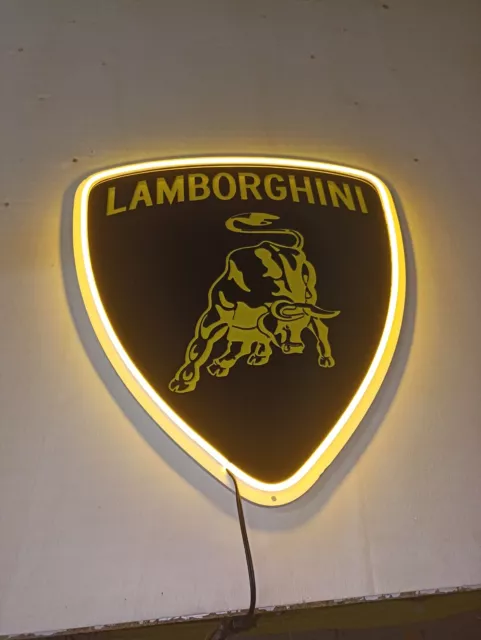 Lamborghini Sign, Wall Decor Neon Illuminated Sign | 31,5 İnç - 80 cm