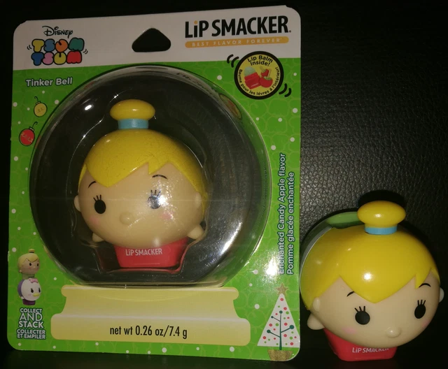 @2 Pc Lip Smacker Disney Tinker Bell Tsum Tsum Holiday Snow Globe@