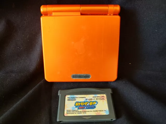 Nintendo Game Boy Advance SP GBA Game Boy SP Achamo Orange Pokemon Limited  with Box, Tested Good Condition, RARE 