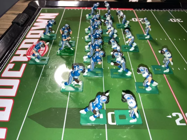 23 Custom Painted ALL TIME Detroit Lions Electric Football Figures.