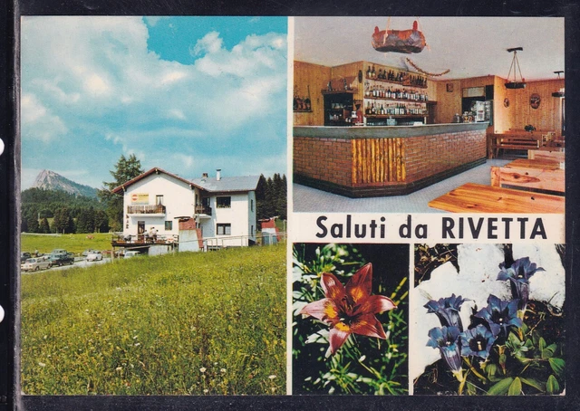 Cartolina Saluti da Rivetta Snack Bar Luserna VEDUTINE D653