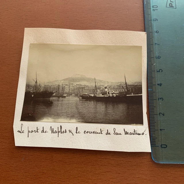 NAPOLI   1900-1910 Foto Albumina originale Porto e Convento