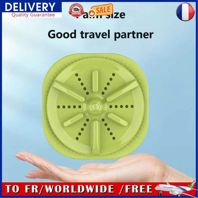 Turbo Washing Machine Automatic Low Noise Clothes Washer for Travel (Green)