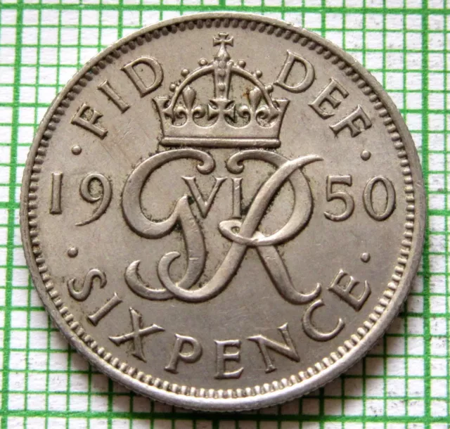 GREAT BRITAIN GEORGE VI 1950 6 PENCE - 1 coin - GREAT BRITAIN 1950 SIXPENCE