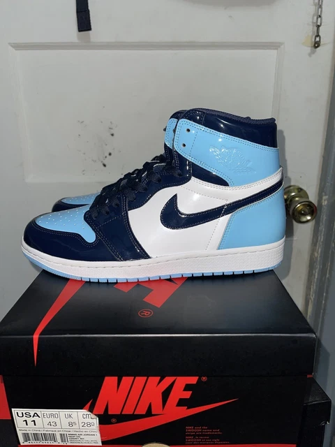 VNDS Nike Air Jordan 1 High OG Blue Chill Obsidian Patent sz 11w CD0461 401 VNDS Nike Air Jordan 1 High OG Blue Chill Obsidian Patent sz 11w CD0461 401