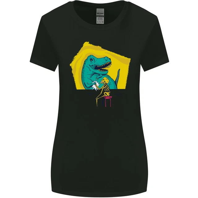 A T-REX EN Avant De La Lune Dinosaures T-Shirt 100% En Coton EUR 15,56