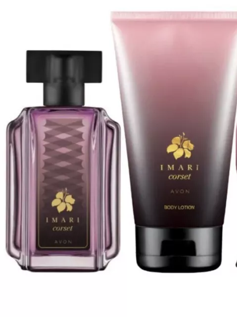 AVON IMARI CORSET Perfume Set 50 ml EDT Body lotion Roll On
