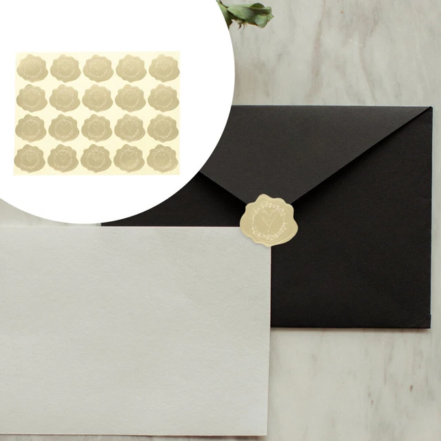 10 hojas delicado paquete sellado pegatinas delicadas pegatinas de sobre dorado