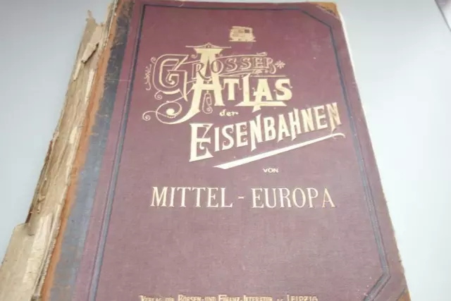 Atlas Eisenbahn Grosser Atlas der Eisenbahnen von Mittel Europa 1903 Bahnlinien