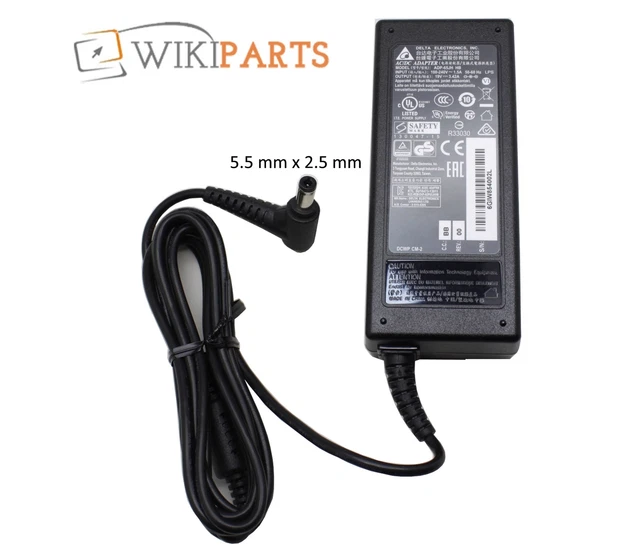 65W Laptop Charger For Toshiba Satellite C50-B-13N - AC Adapter Power Supply By Chicony (19V 3.42A)