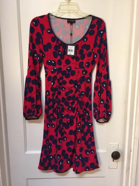 Nanette Lepore Eye Candy Cherry Print Fit And Flare Dress Nwt Size 2 $398.00