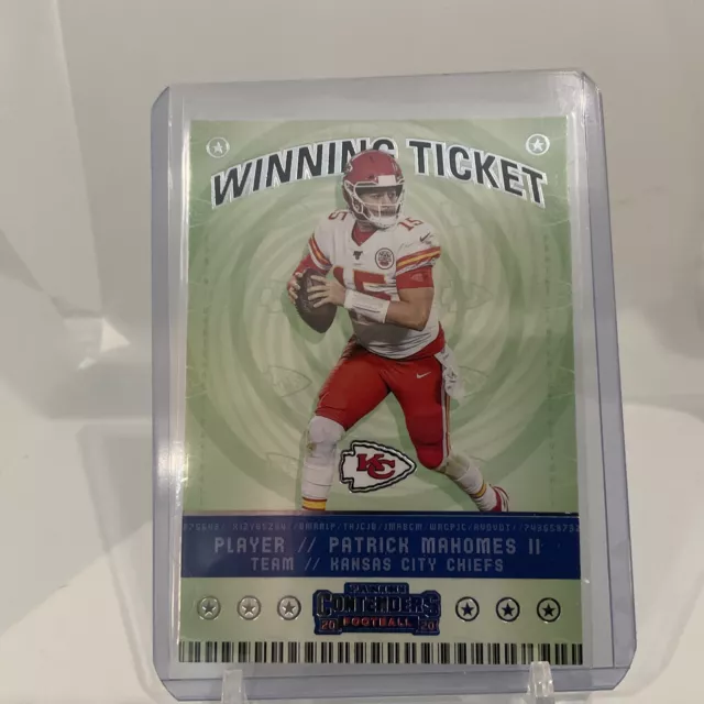 2020  Panini Contenders Patrick Mahomes II Winning Ticket #WT1 KC Chiefs