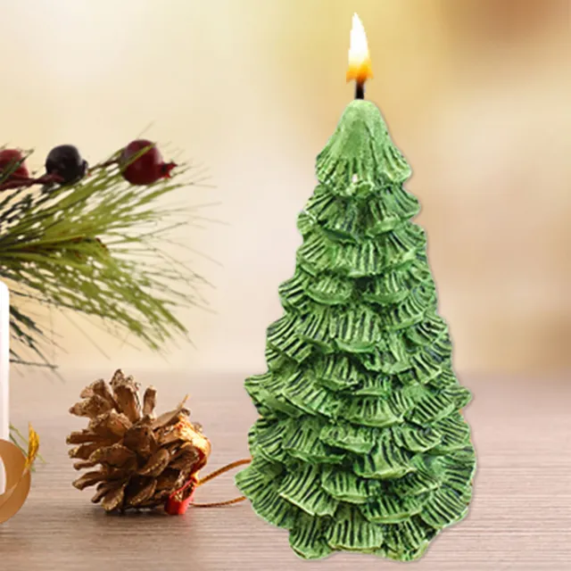 Árbol de Navidad 3D Molde de silicona para velas Jabón de aromaterapia DIY