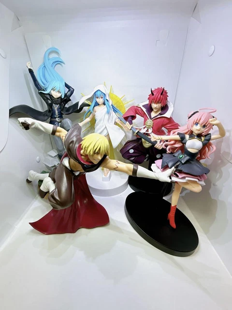 YLEAFUN 4pcs Rimuru Tempest/Milim Nava Anime Action Figure PVC Manga Character Statue Collectible Model Figurine Desktop Decoration