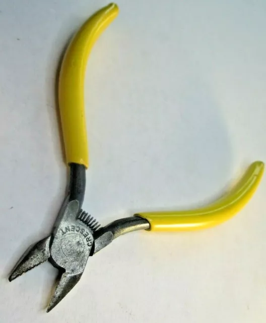 Crescent 941-4 4" Spring Loaded Diagonal Cutting Cutter Pliers Yellow Grip USA