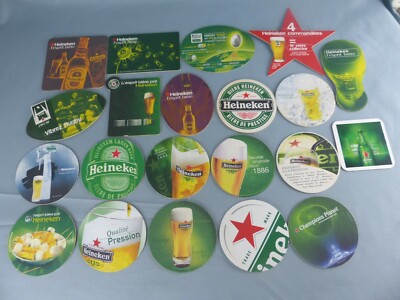 Lot de 100 SOUS BOCK ISLA VERDE HEINEKEN sous cello beer mat coaster Bierdeckel 