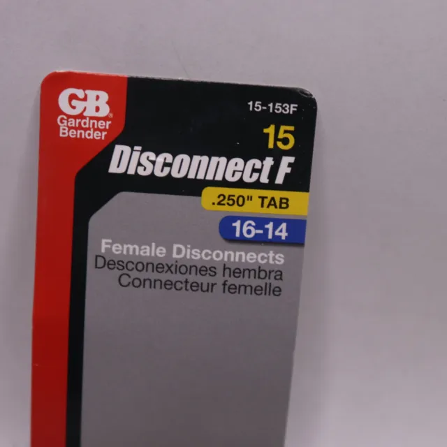 Gardner Bender Fully Insulated Female Disconnect Blue 16-14 AWG 1/4" Tab
