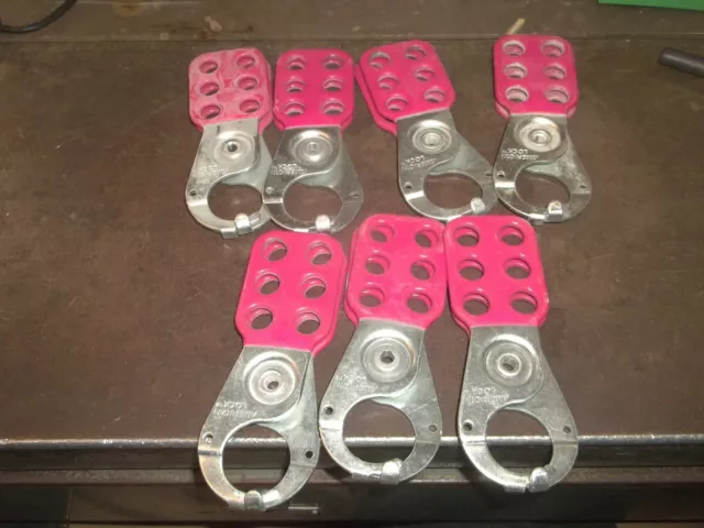 Lot Of 7 American Lock Safety Lockout Hasp (L3)