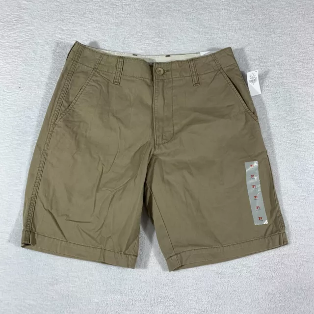 Old Navy Lived In Straight Khaki Chino Shorts Men Size 31 Brown Tan NEW