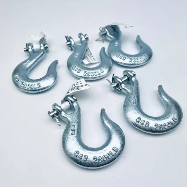 Pack Of 5, Campbell 1/4  Grade 43 Clevis Hook T9401424