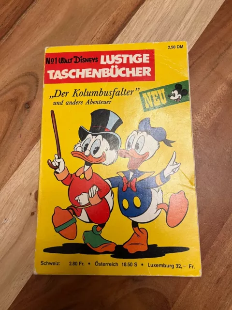 Lustiges Taschenbuch Nr. 1 " Der Kolumbusfalter " Erstauflage 1967 LTB