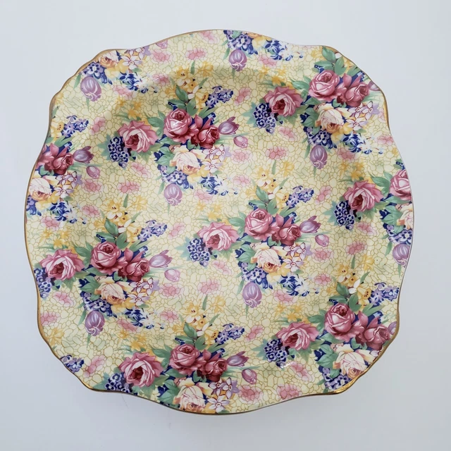 4 Royal Winton Grimwades Welbeck Bowls 7" Cereal Salad Soup Chintz Yellow 1995 5