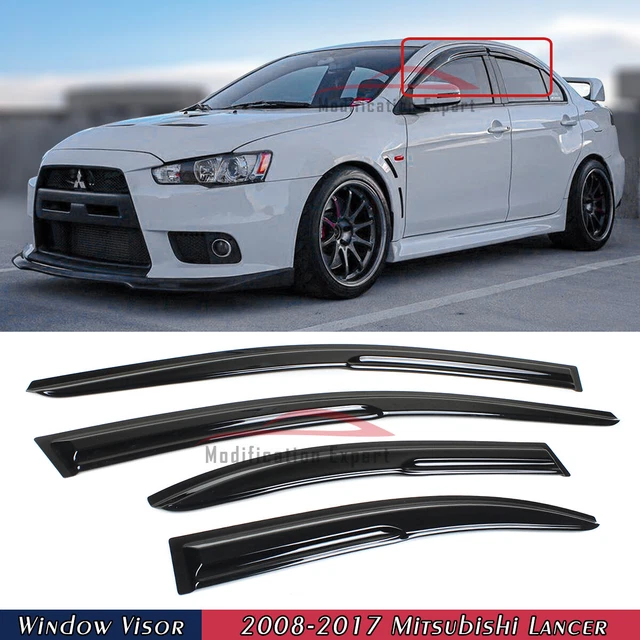 FOR 20082017 MITSUBISHI Lancer EVO X JDM Mugen Style Window Visors