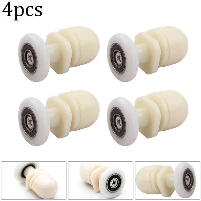 Smooth and Quiet Sliding with this Set of 4 Replacement Shower Door Rollers