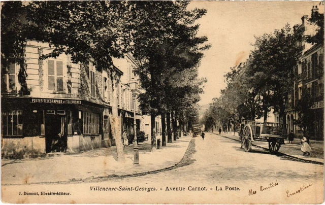 CPA AK Villeneuve St.Georges Avenue Carnot, La Poste FRANCE (1282816)