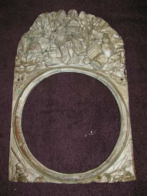 Original Antique Morbier Clock Dial & Pressed Bezel Or Surround With Dial #11 Original Antique Morbier Clock Dial & Pressed Bezel Or Surround With Dial #11