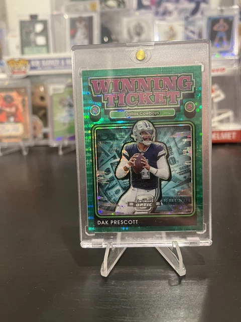 2021 Contenders Optic Dak Prescott Winning Ticket GREEN PULSAR /30 Cowboys