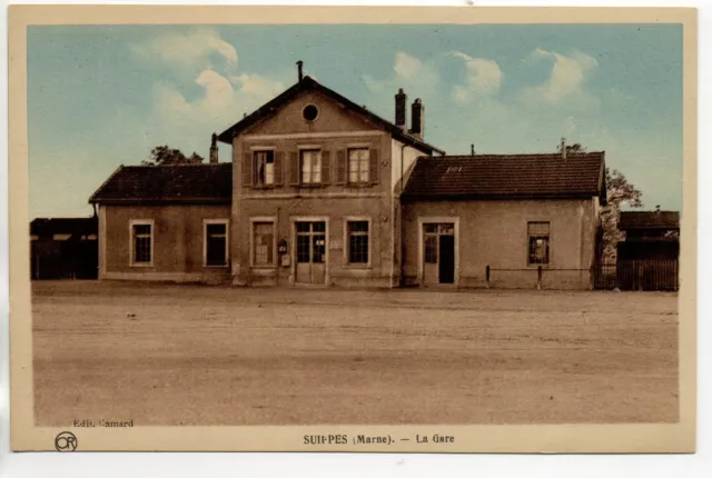 SUIPPES - Marne - CPA 51 - la gare