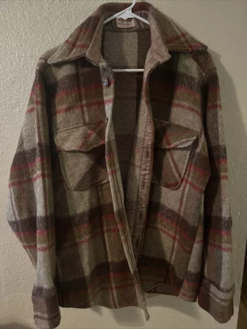 VTG McGregor Men's Medium Mackinaw Shacket Plaid Wool 60's Rocabilly
