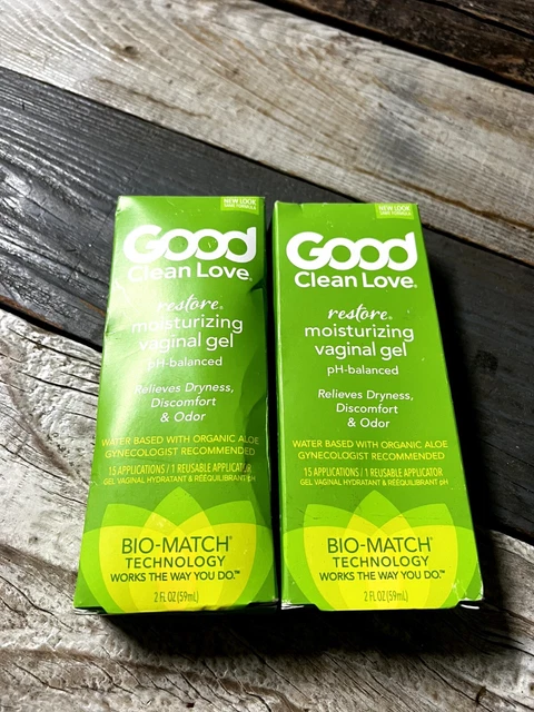 2X Buena Limpieza Restore Hidratante Vaginal con Tecnología Bio Match Gel 2.0 oz