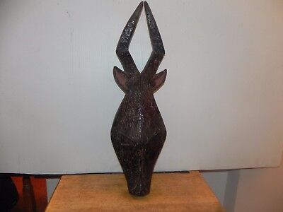 Arts of Africa - Kwele Mask - Cameroon - 21.5" Height x 6.5" Wide
