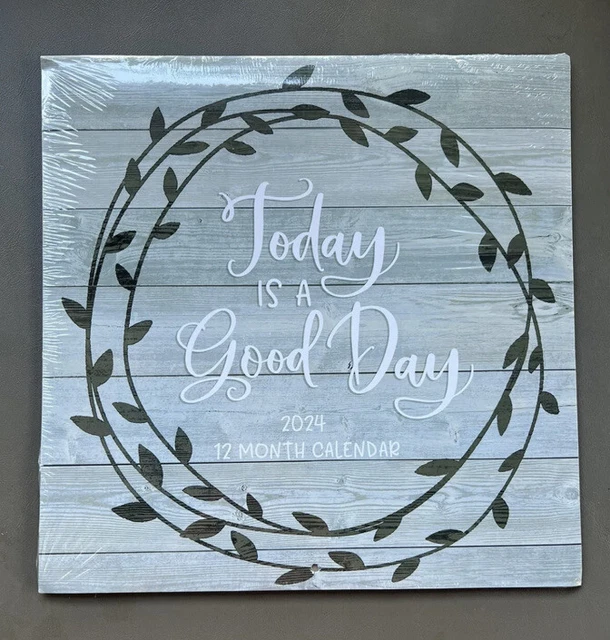12 MONTH WALL Calendar 2024 Today Is A Good Day Farmhouse Dollar Tree