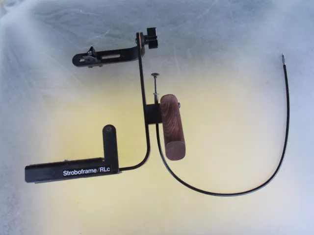 Stroboframe RLc Strobe Flash Bracket w/ wooden grip + Camera Remote-Cord Shutter